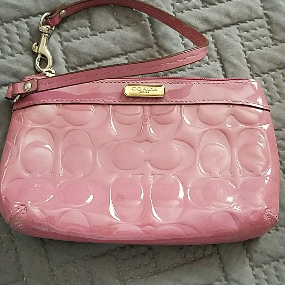 Purple coach wristlet